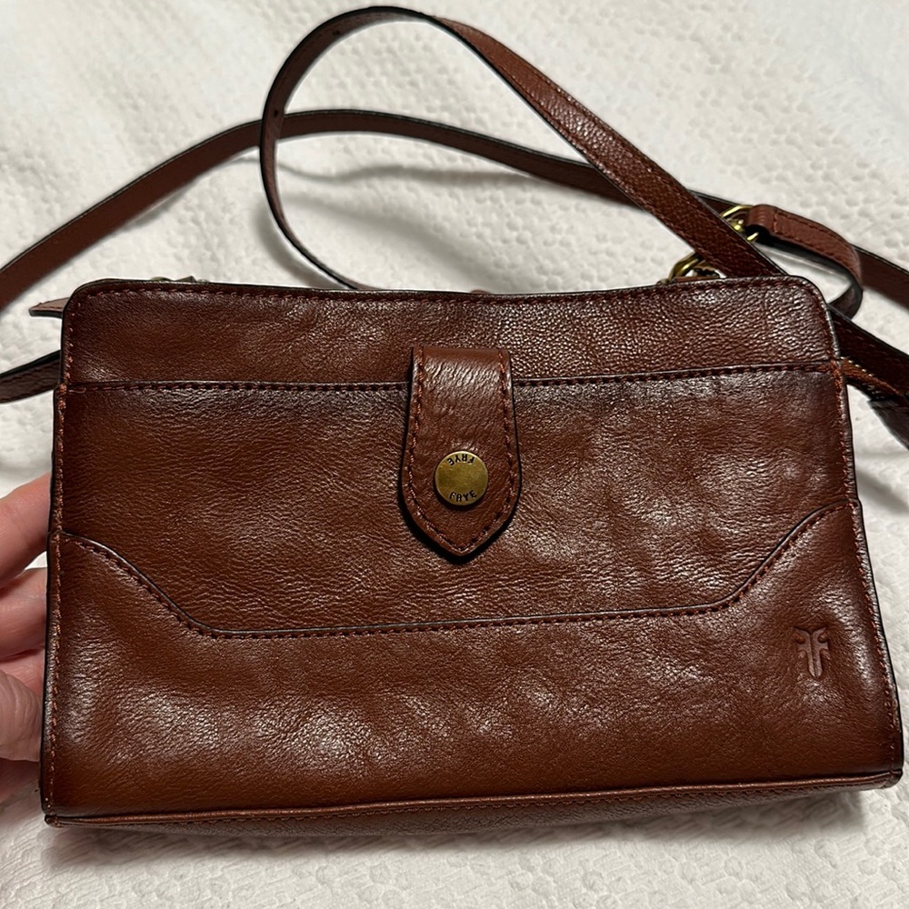Frye Lucy Terracotta Leather Cross Body Bag